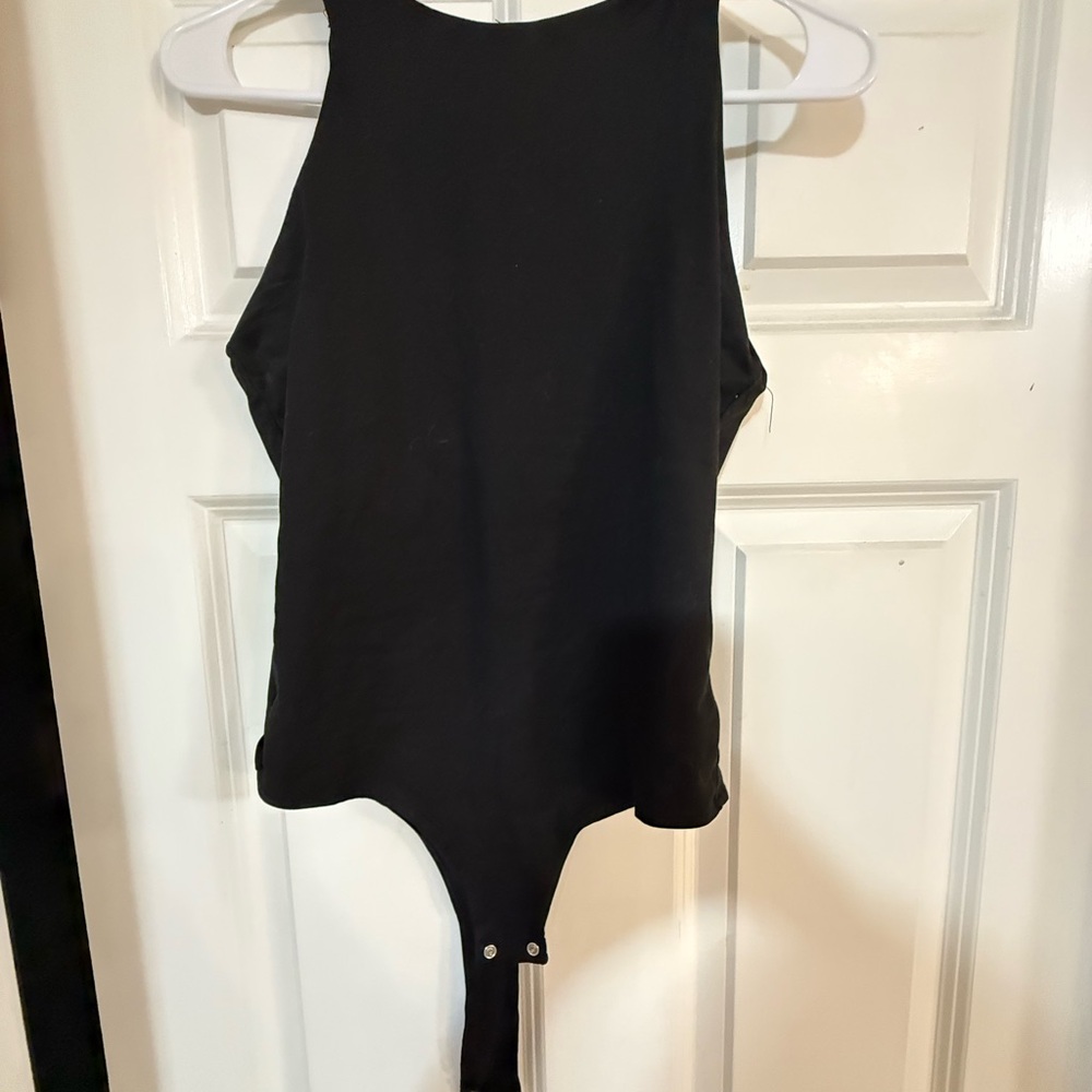 High neck black bodysuit